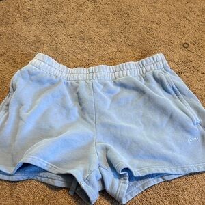 SKIMS Light Blue Terry Lounge Shorts